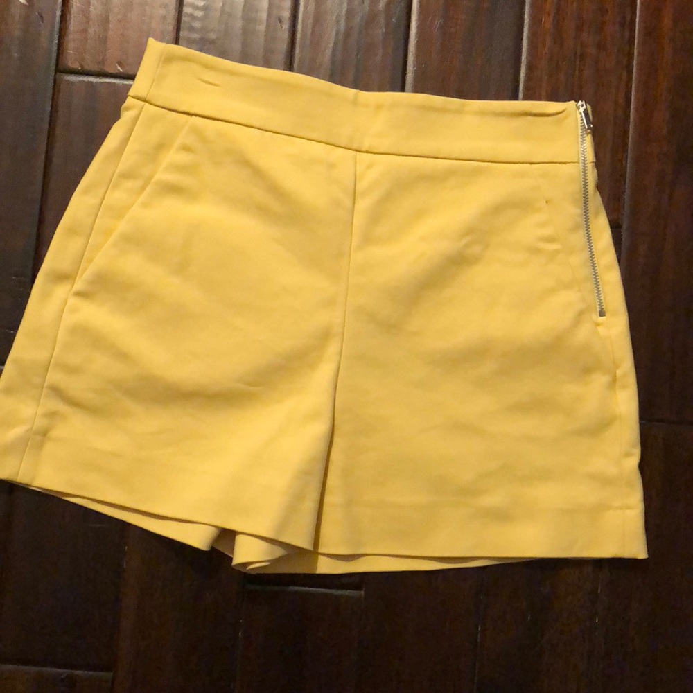 Yellow Zara shorts